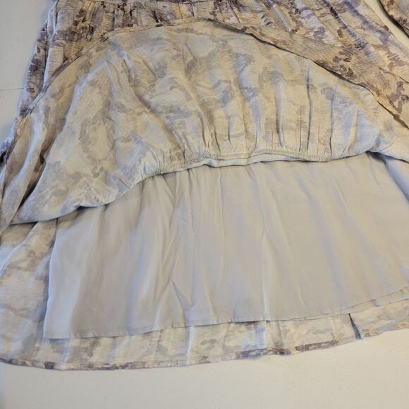 Karlie Abstract Snakeskin Print Long Sleeve Teired Dress Women's Size Medium - Picture 11 of 14